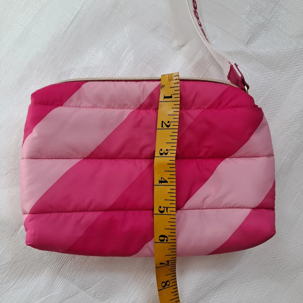Estee Lauder Pink Puffy Padded Zippered Cosmetic Bag